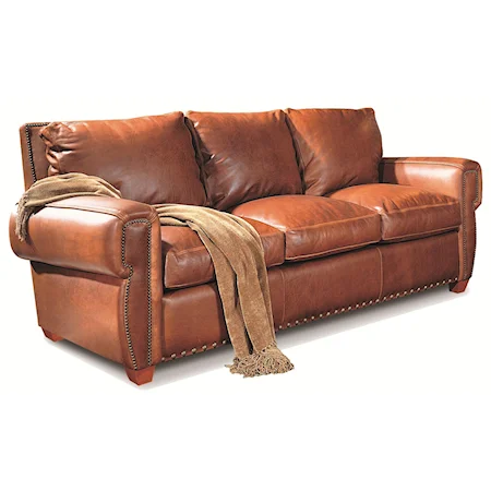 Large Leather Sofa with Elegant Country Style